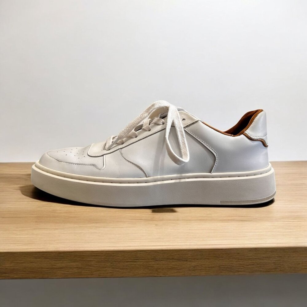 Allen Edmonds Owen White Leather Sneakers Mens Size 11 D